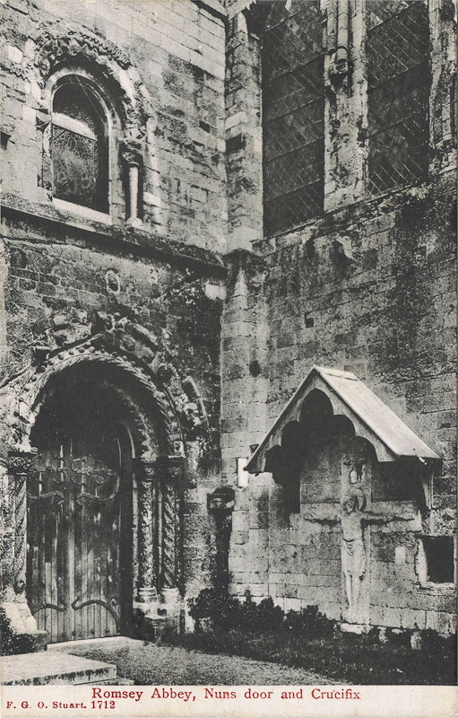Romsey Abbey, Nuns door and Crucifix