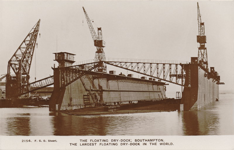 The Floating Dry-Dock, Southampton. The Largest Floating Dry-Dock In The World.