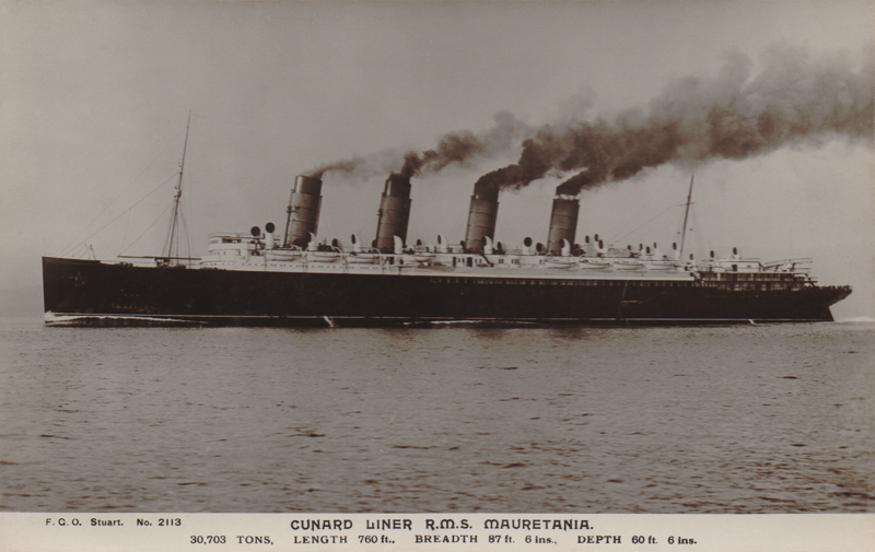 Cunard Liner R.M.S. Mauretania.